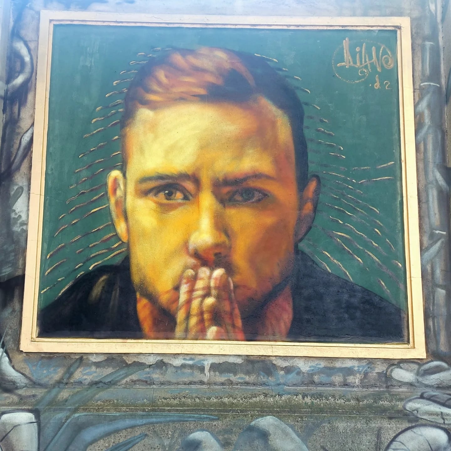 Fresque portrait — Le silence