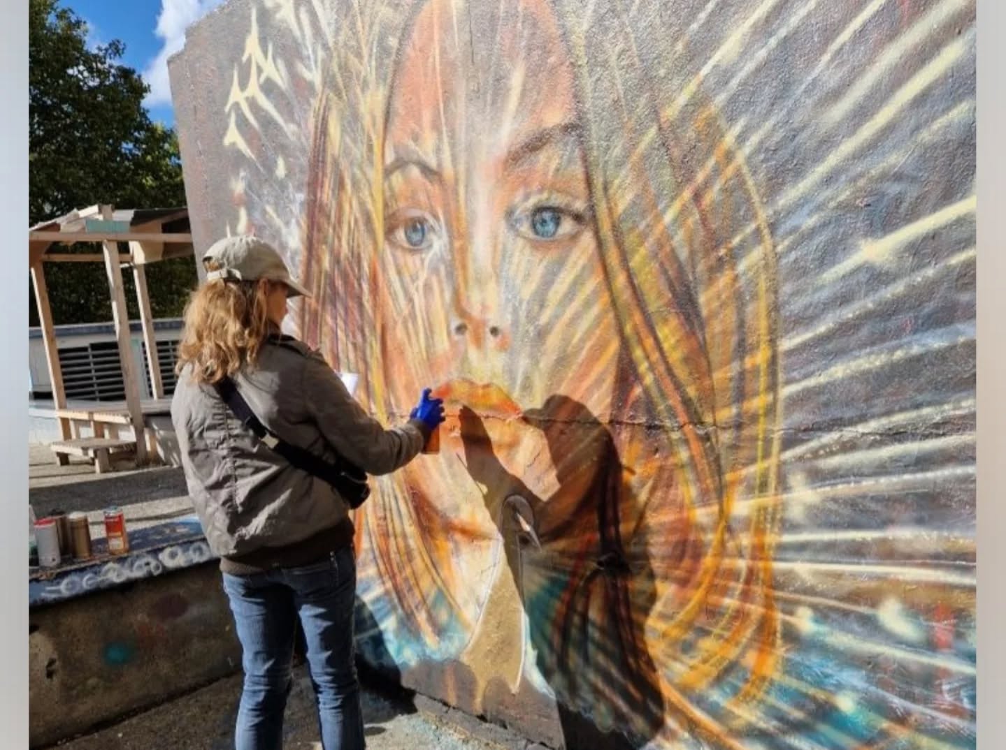 Diane peignant une fresque